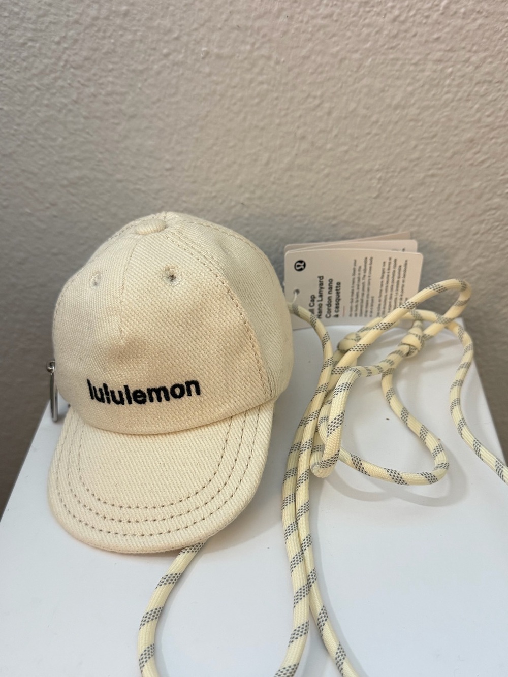 Lululemon Cream Mini Baseball Cap bag